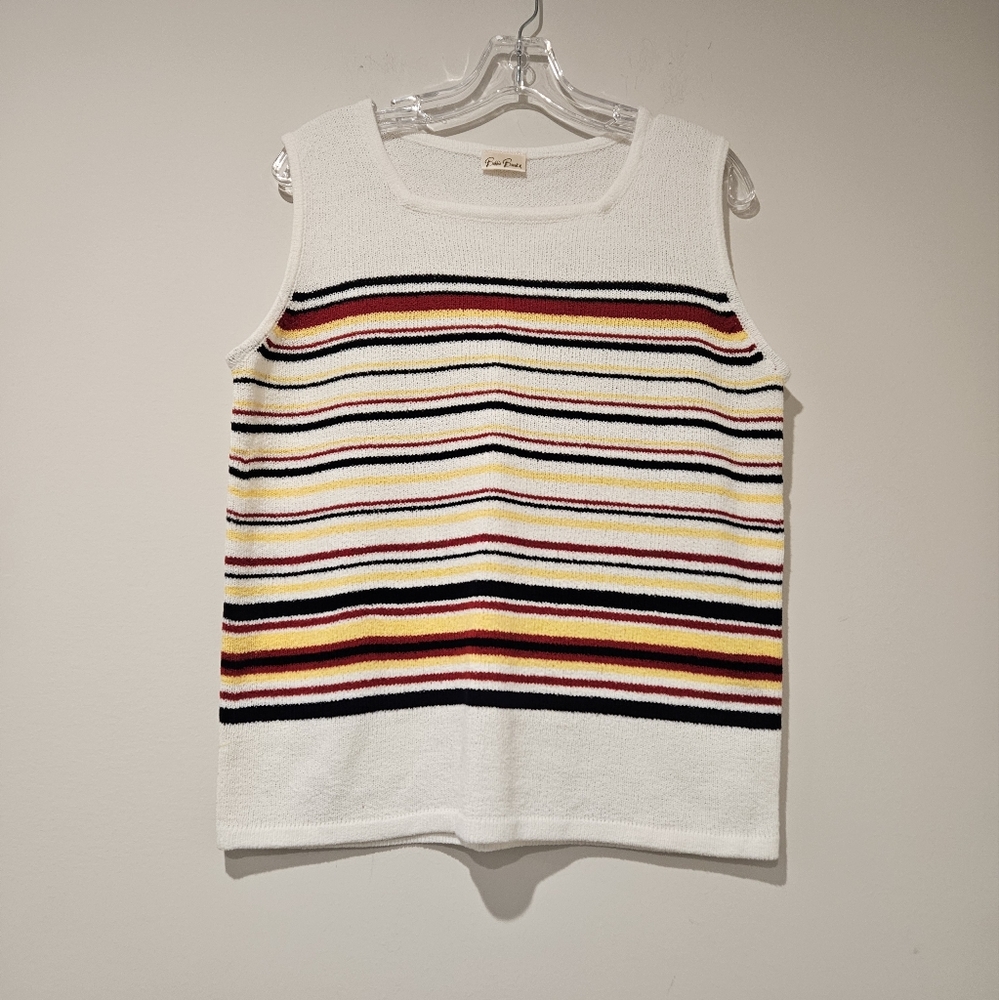 Bobbie Brooks Striped Knit Top, Size Large